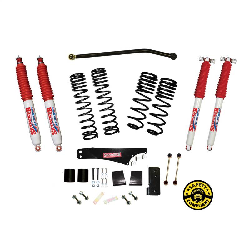 Skyjacker - Skyjacker 3.5-4 Inch Dual Rate Long Travel Suspension Lift Kit JK35BPNLT