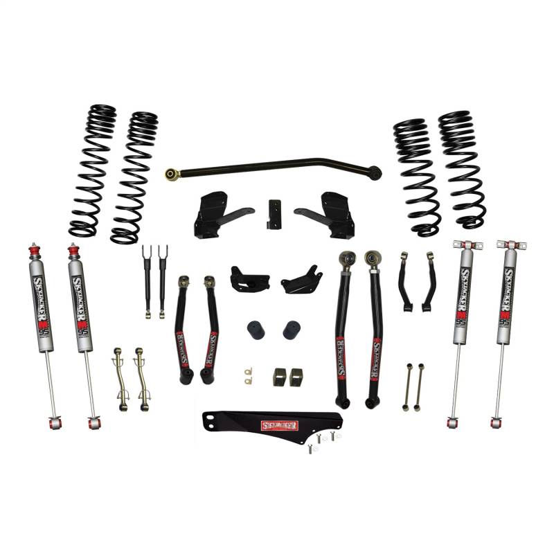 Skyjacker - Skyjacker 4 Inch Dual Rate Long Travel Long Arm Suspension Lift Kit/M95 Monotube Shocks JK40LKLT-SX-M