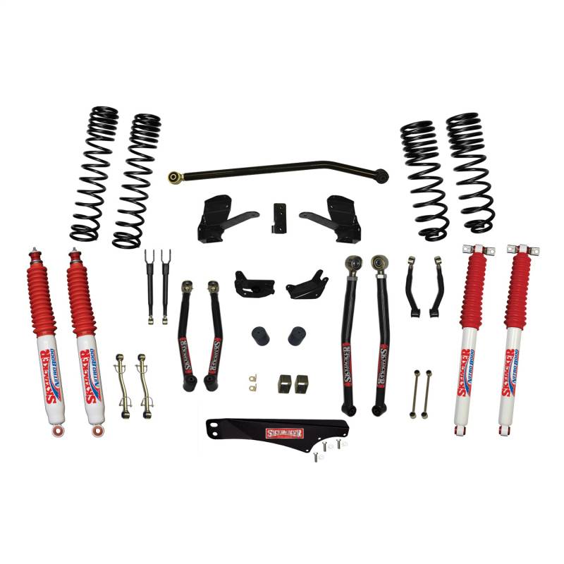 Skyjacker - Skyjacker 4 Inch Dual Rate Long Travel Long Arm Suspension Lift Kit/Nitro 8000 Shocks JK40LKLT-SX-N