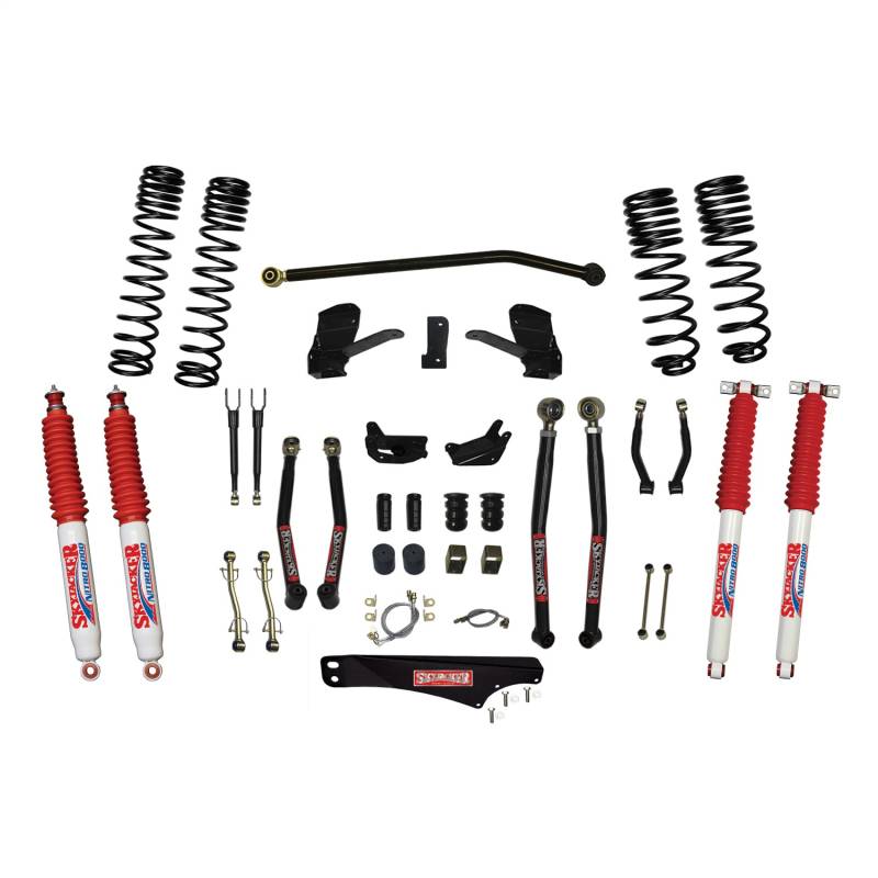 Skyjacker - Skyjacker 6 Inch Dual Rate Long Travel Long Arm Suspension Lift Kit/Nitro 8000 Shocks JK60LKLT-SX-N