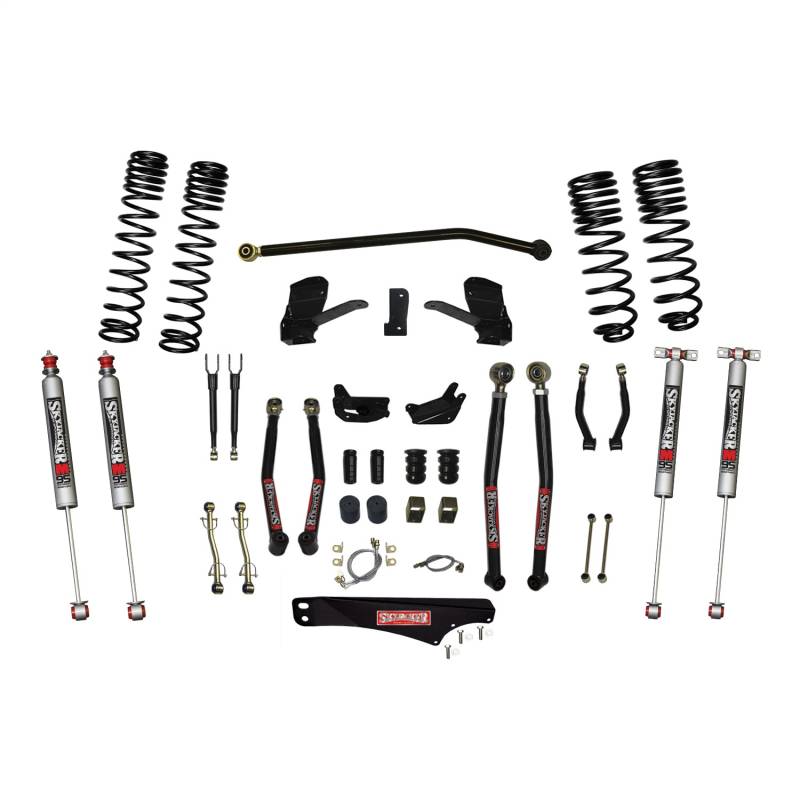 Skyjacker - Skyjacker 7 Inch Dual Rate Long Travel Long Arm Suspension Lift Kit/M95 Monotube Shocks JK70LKLT-SX-M