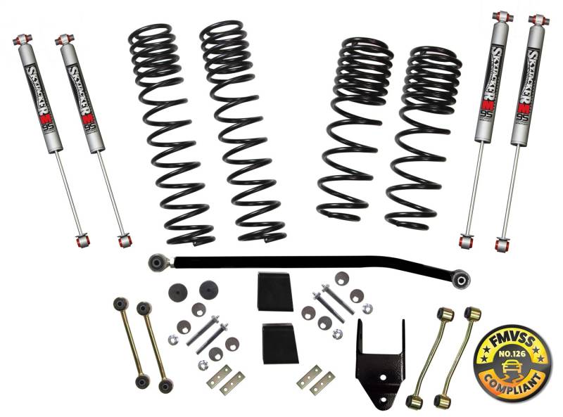 Skyjacker - Skyjacker Jeep Wrangler JL 2-Door Rubicon 4WD 3.5 in. Dual Rate-Long Travel Lift Kit Syste JL35RBPMLT