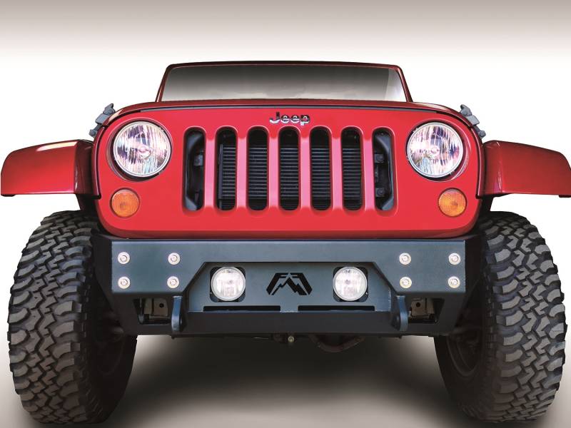 Fab Fours - Fab Fours FMJ Stubby Winch Front Bumper JK07-B1855-1