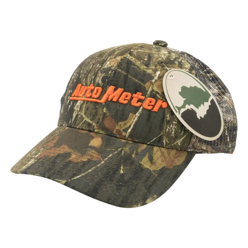 AutoMeter - AutoMeter Hat, Mesh Back W/Velcro, Hunting Camo, Blaze Orange Autometer 444