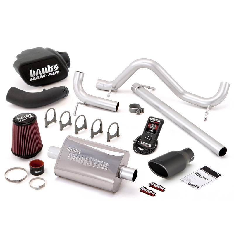 Banks Power - Stinger Bundle Power System W/AutoMind Single Exit Exhaust Black Tip 07-11 Jeep 3.8L Wrangler JK 2 Door Banks Power