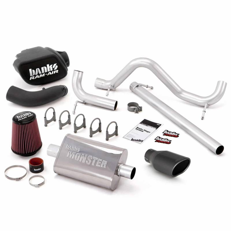 Banks Power - Stinger Bundle Power System No AutoMind W/Single Exit Exhaust Black Tip 07-11 Jeep 3.8L Wrangler JK 2 Door Banks Power