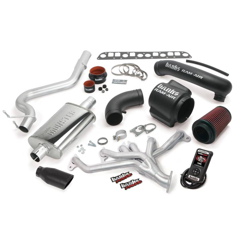 Banks Power - PowerPack Bundle Complete Power System W/AutoMind Programmer Black Tip 98-99 Jeep 4.0L Wrangler Banks Power