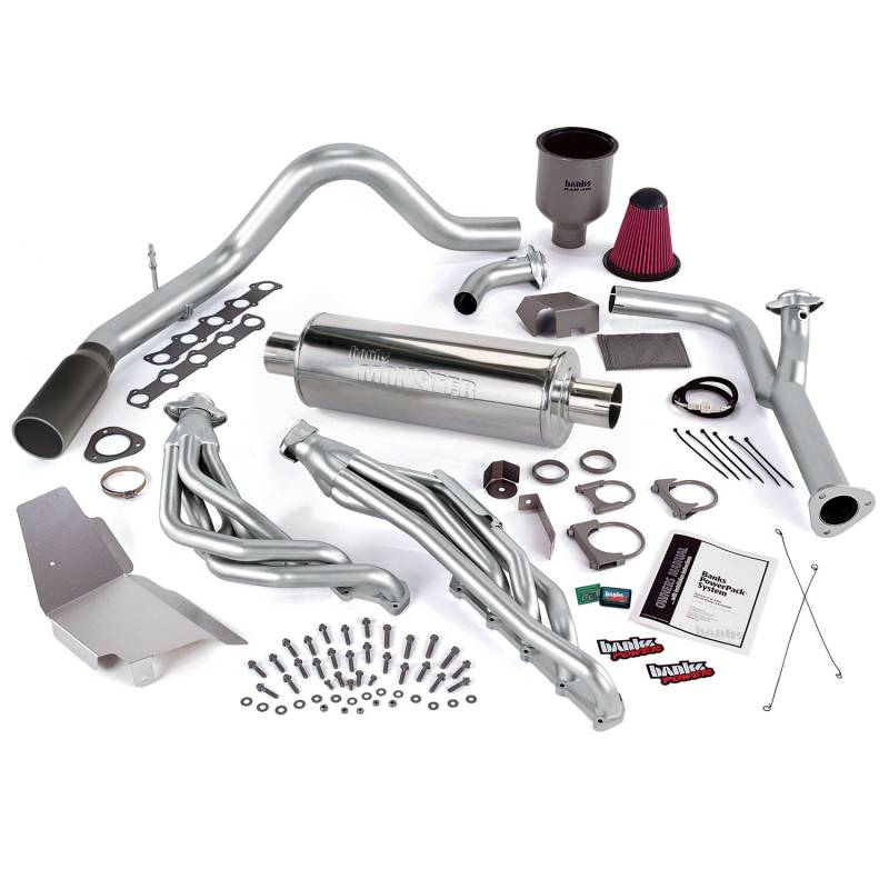 Banks Power - PowerPack Bundle W/AutoMind ModuleSingle Exit Exhaust Black Tip 00-04 Ford 6.8L Excursion Banks Power