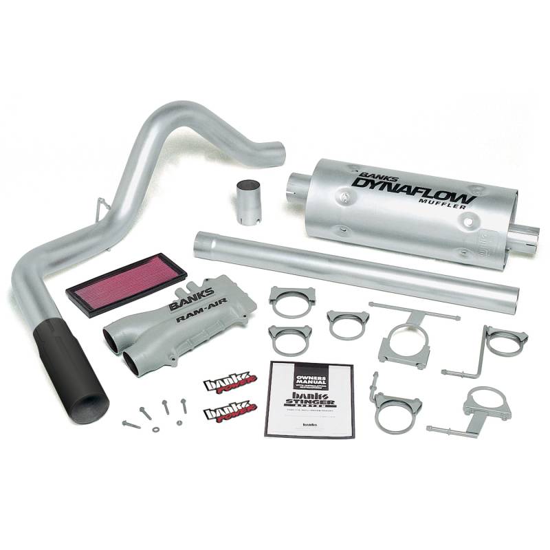 Banks Power - Stinger Bundle Power System W/Single Exit Exhaust Black Tip 93-97 Ford 460 Standard Cab Automatic Transmission Banks Power