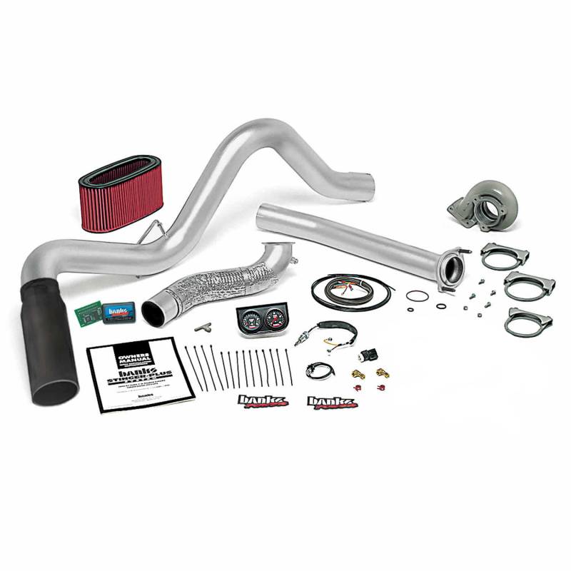 Banks Power - Stinger Plus Bundle Power System W/Single Exit Exhaust Black Tip 95.5-97 Ford 7.3L Manual Transmission Banks Power