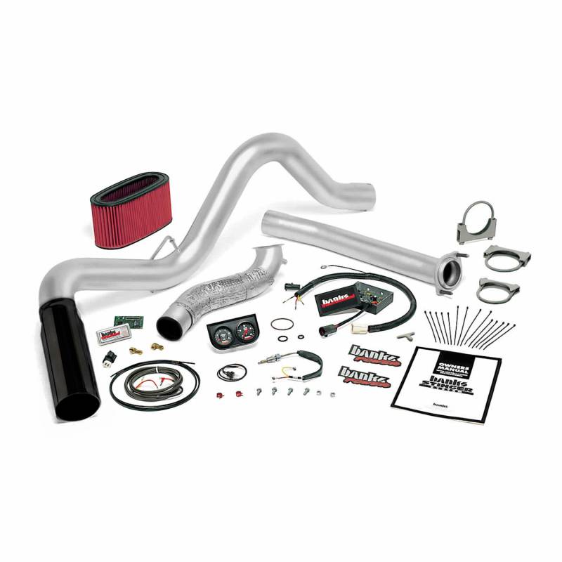 Banks Power - Stinger Bundle Power System W/Single Exit Exhaust Black Tip 95.5-97 Ford 7.3L Automatic Transmission Banks Power