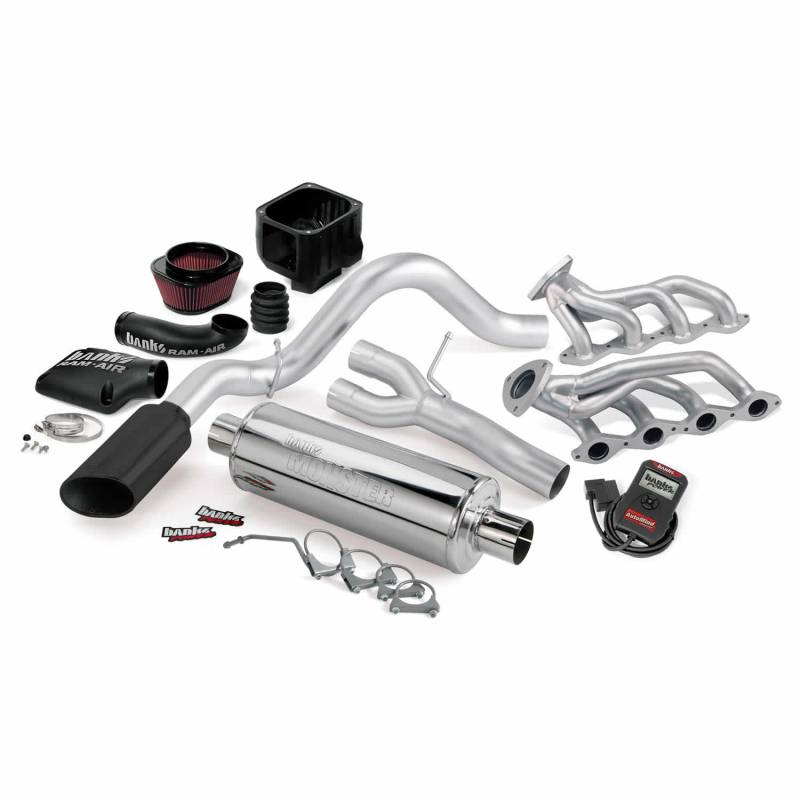 Banks Power - PowerPack Bundle Complete Power System W/AutoMind Programmer Black Tailpipe 02-06 Chevy 4.8-5.3L 1500 SCSB Banks Power