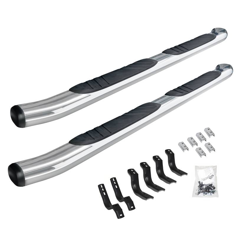 Go Rhino - Go Rhino 5" OE Xtreme Composite Side Steps w Brackets Kit - Chrome - Double Cab Only 685443580CC