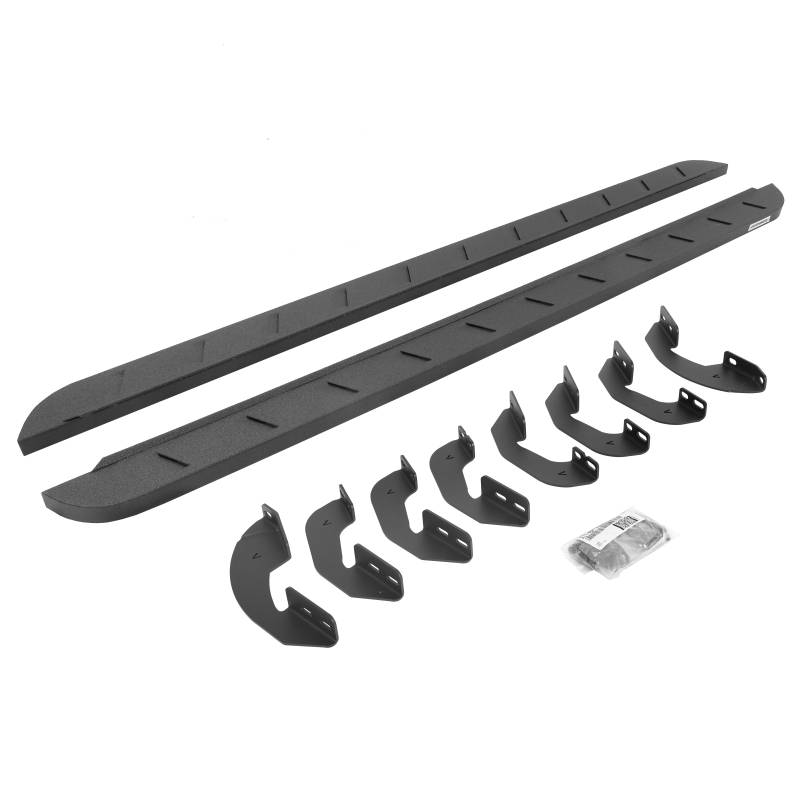 Go Rhino - Go Rhino RB10 Slim Line Running Boards with Mounting Brackets Kit - Crew Max 63443687ST