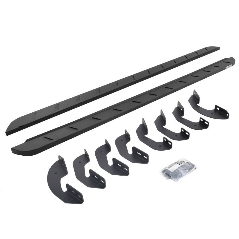 Go Rhino - Go Rhino RB10 Slim Line Running Boards with Mounting Brackets Kit - TexBlack - Double Cab 63443580SPC