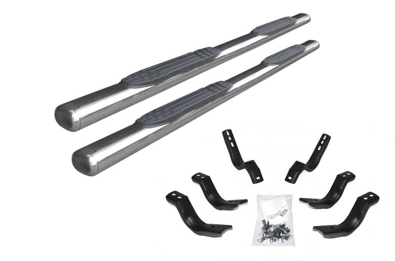 Go Rhino - Go Rhino 4" 1000 Series Side Steps with Mounting Bracket Kit 104434680PS