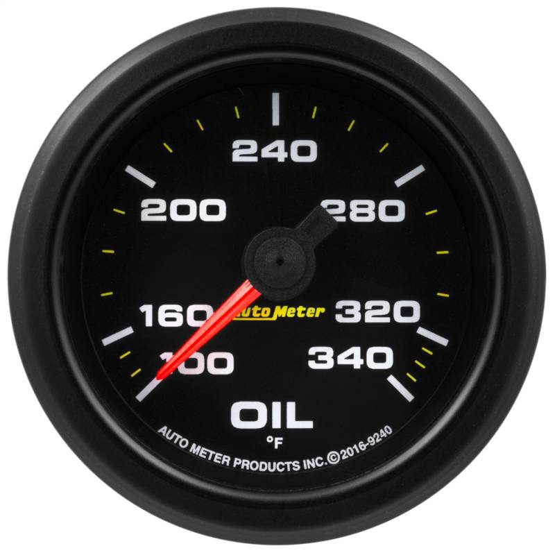 AutoMeter - AutoMeter GAUGE,OIL TEMP,2 1/16",340 Deg. F,STEPPER MOTOR W/PEAK&WRN,EXTREME ENVIRONMENT 9240