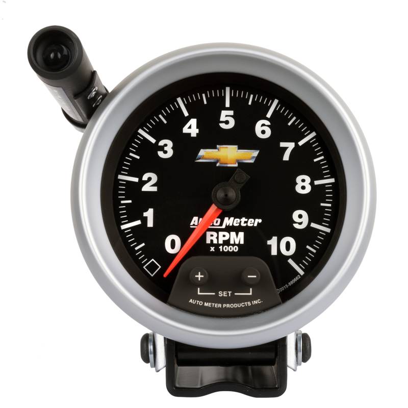 AutoMeter - AutoMeter GAUGE, TACHOMETER, 3 3/4" , 10K RPM, PEDESTAL W/ EXT. QUICK-LITE, GM COPO CAMARO 880662