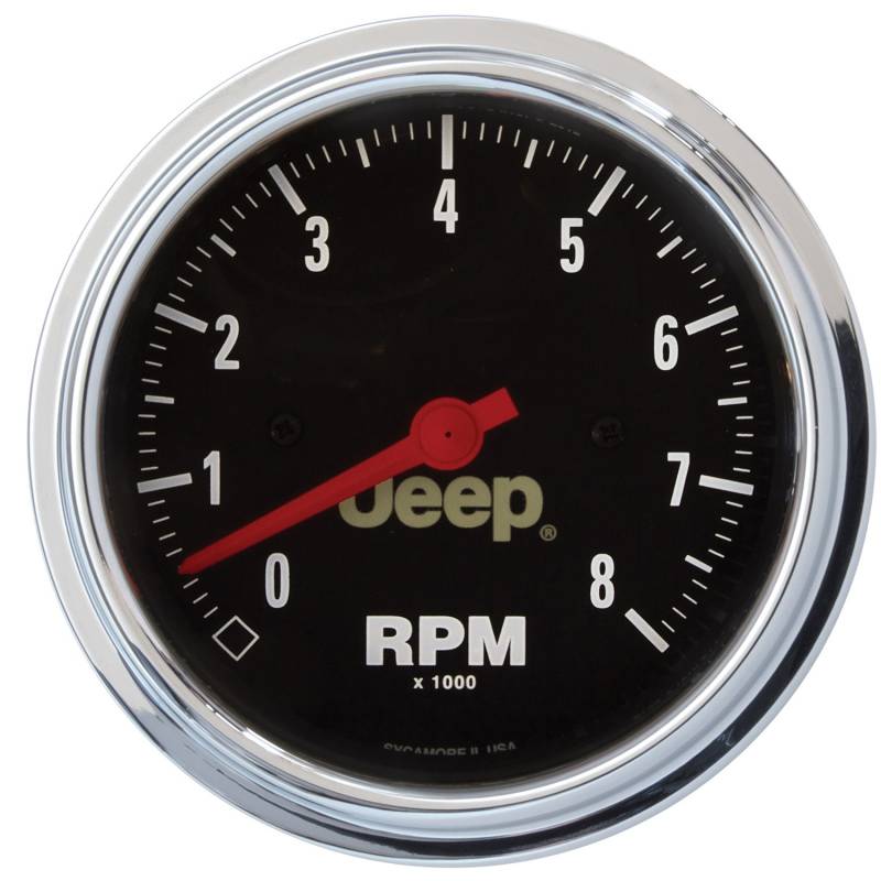 AutoMeter - AutoMeter GAUGE, TACHOMETER, 3 3/8" , 8K RPM, IN-DASH, JEEP 880246