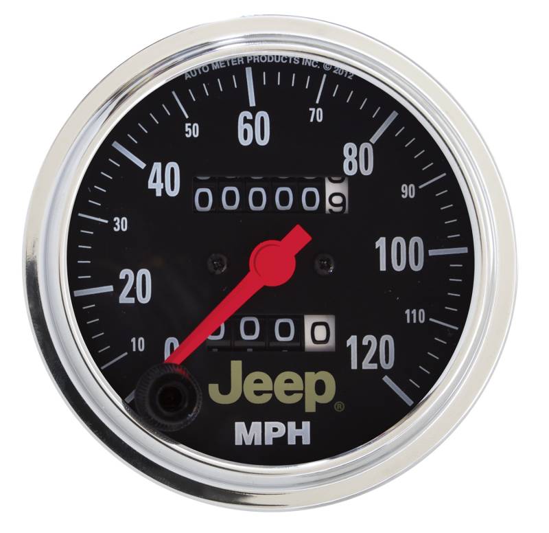 AutoMeter - AutoMeter GAUGE, SPEEDOMETER, 3 3/8" , 120MPH, MECHANICAL, JEEP 880245