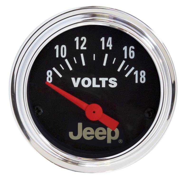 AutoMeter - AutoMeter GAUGE, VOLTMETER, 2 1/16" , 18V, ELEC, JEEP 880242