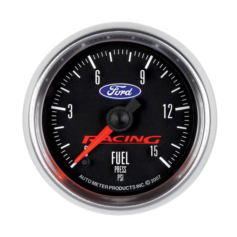 AutoMeter - AutoMeter GAUGE, FUEL PRESS, 2 1/16" , 15PSI, DIGITAL STEPPER MOTOR, FORD RACING 880107