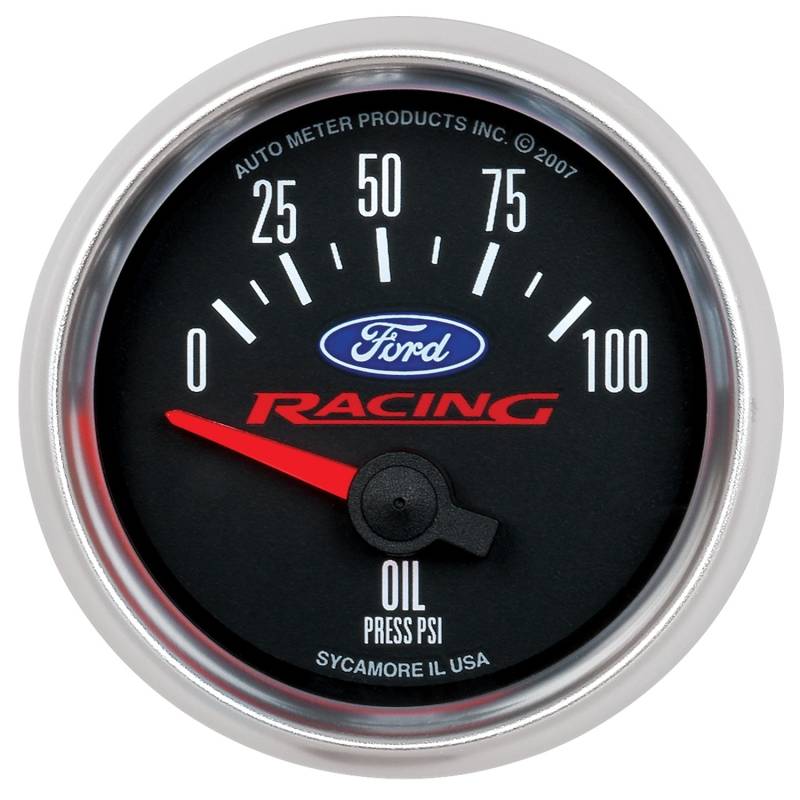 AutoMeter - AutoMeter GAUGE, OIL PRESS, 2 1/16" , 100PSI, ELEC, FORD RACING 880076