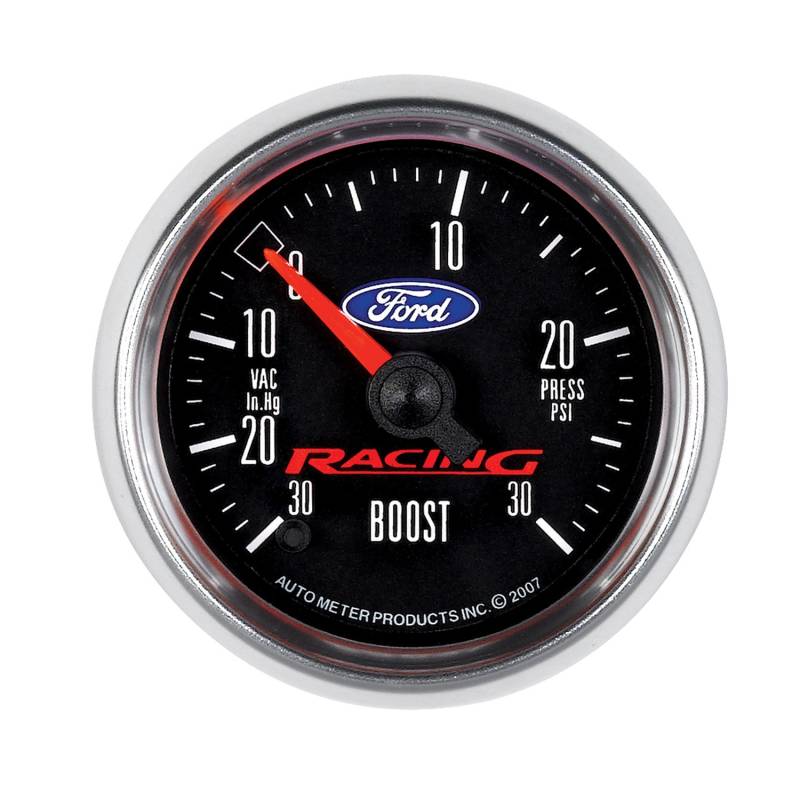 AutoMeter - AutoMeter GAUGE, VAC/BOOST, 2 1/16" , 30INHG-30PSI, DIGITAL STEPPER MOTOR, FORD RACING 880074