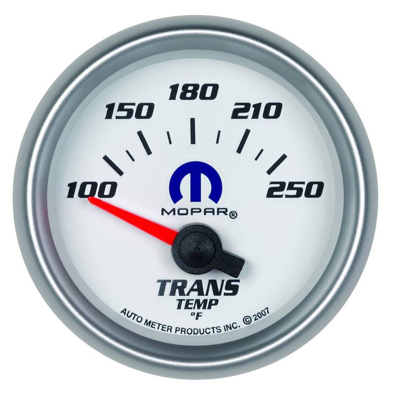 AutoMeter - AutoMeter GAUGE, TRANSMISSION TEMP, 2 1/16" , 100-250 Degrees F, ELECTRIC, WHITE, MOPAR 880033