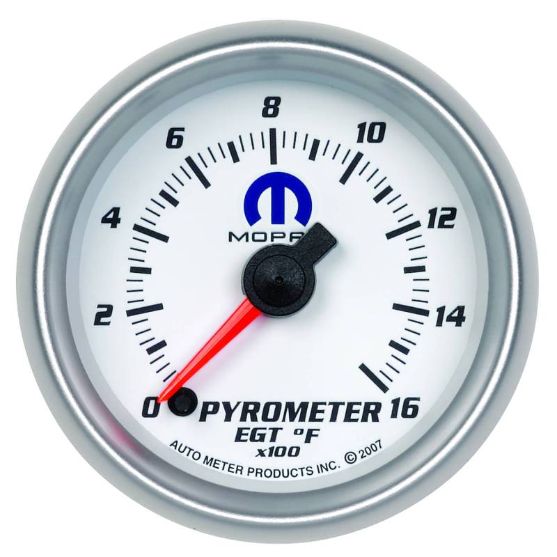 AutoMeter - AutoMeter GAUGE,PYROMETER (EGT),2 1/16",1600 Degrees F,DIGITAL STEPPER MOTOR,WHITE,MOPAR 880031