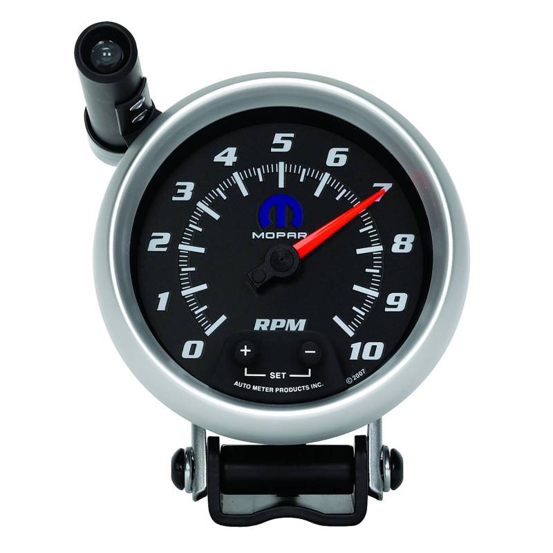 AutoMeter - AutoMeter GAUGE, TACH, 3 3/4" , 10K RPM, PEDESTAL W/ EXT. QUICK-LITE, BLACK, MOPAR 880023