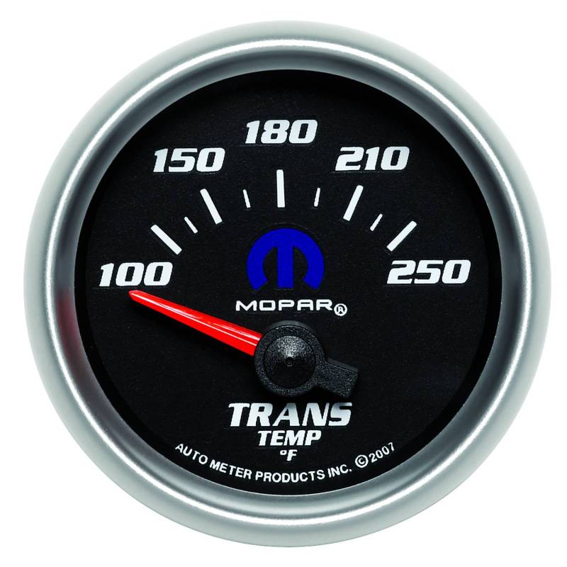 AutoMeter - AutoMeter GAUGE, TRANSMISSION TEMP, 2 1/16" , 100-250 Degrees F, ELECTRIC, BLACK, MOPAR 880019