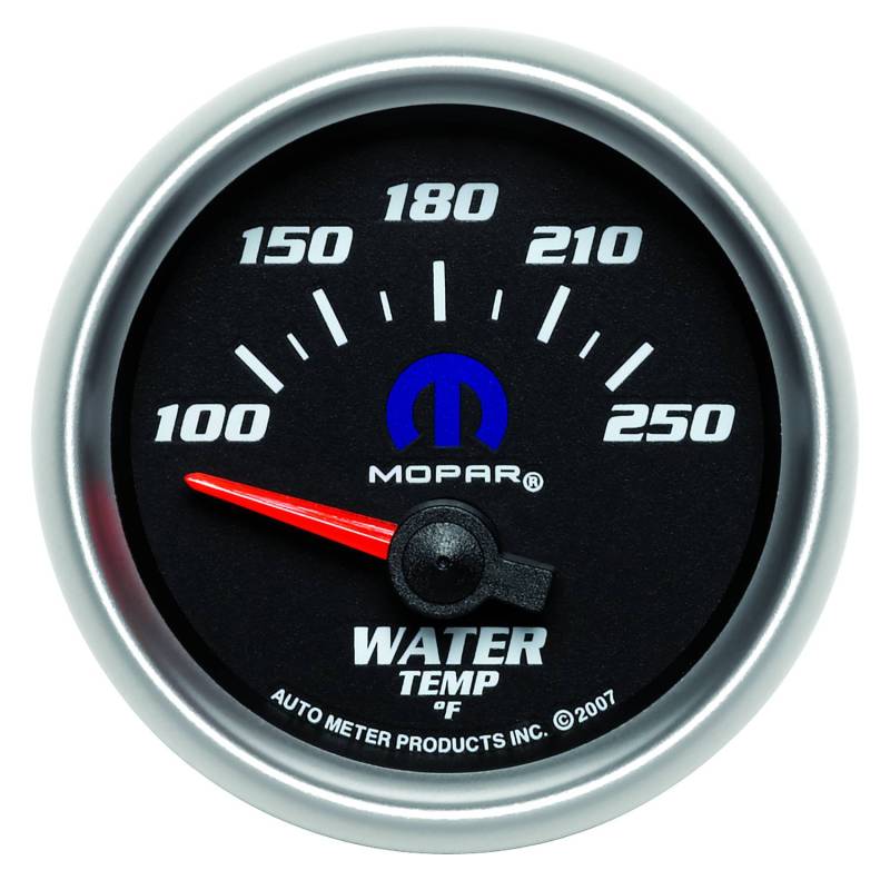 AutoMeter - AutoMeter GAUGE, WATER TEMP, 2 1/16" , 100-250 Degrees F, ELECTRIC, BLACK, MOPAR 880016