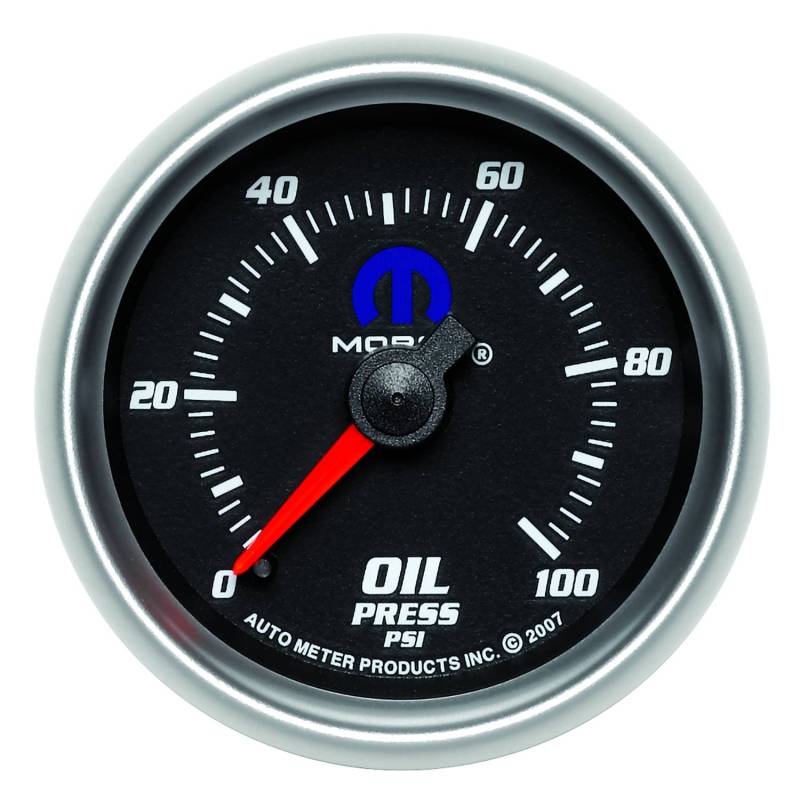 AutoMeter - AutoMeter GAUGE, OIL PRESSURE, 2 1/16" , 100PSI, MECHANICAL, BLACK, MOPAR 880014