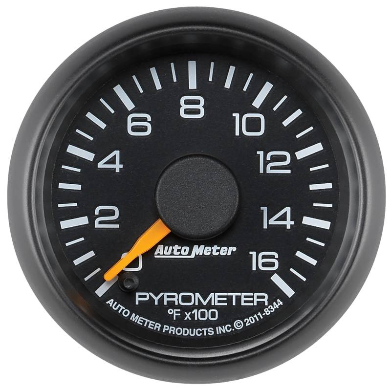 AutoMeter - AutoMeter GAUGE, PYROMETER (EGT), 2 1/16", 1600 Degrees F, STEPPER MOTOR, GM FACTORY MATCH 8344