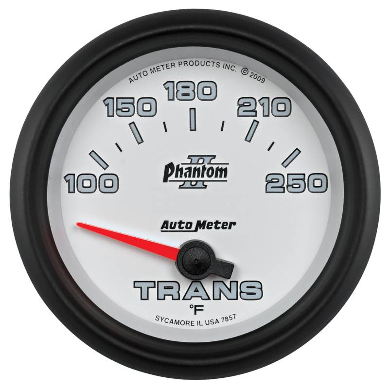 AutoMeter - AutoMeter GAUGE, TRANSMISSION TEMP, 2 5/8" , 100-250 Degrees F, ELECTRIC, PHANTOM II 7857