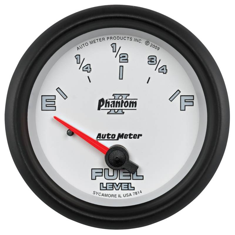 AutoMeter - AutoMeter GAUGE, FUEL LEVEL, 2 5/8" , 0OE TO 90OF, ELEC, PHANTOM II 7814