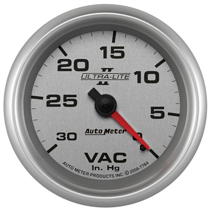 AutoMeter - AutoMeter GAUGE, VACUUM, 2 5/8" , 30INHG, MECHANICAL, ULTRA-LITE II 7784