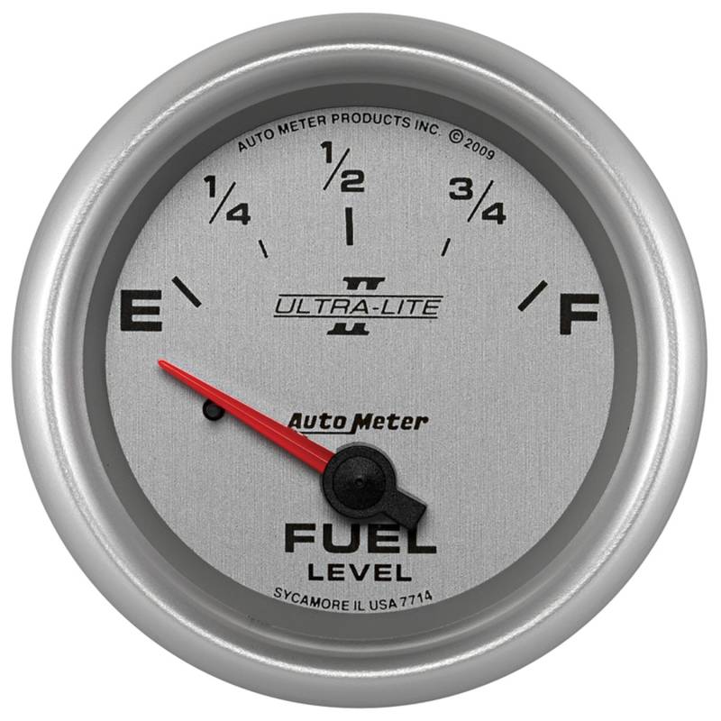 AutoMeter - AutoMeter GAUGE, FUEL LEVEL, 2 5/8" , 0OE TO 90OF, ELEC, ULTRA-LITE II 7714