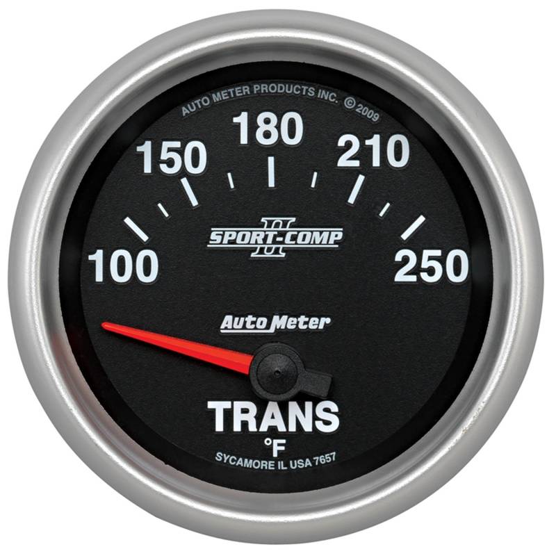 AutoMeter - AutoMeter GAUGE, TRANSMISSION TEMP, 2 5/8" , 100-250 Degrees F, ELECTRIC, SPORT-COMP II 7657