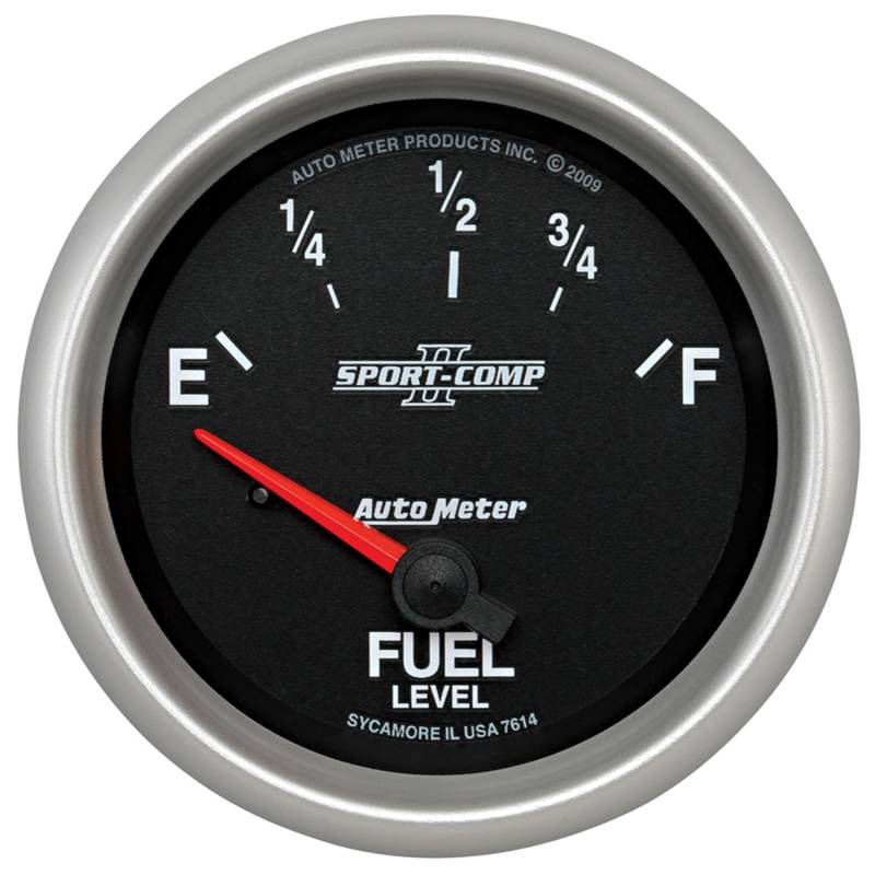 AutoMeter - AutoMeter GAUGE, FUEL LEVEL, 2 5/8" , 0OE TO 90OF, ELEC, SPORT-COMP II 7614