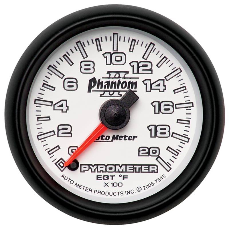 AutoMeter - AutoMeter GAUGE,PYROMETER (EGT),2 1/16",2000 Degrees F,DIGITAL STEPPER MOTOR,PHANTOM II 7545