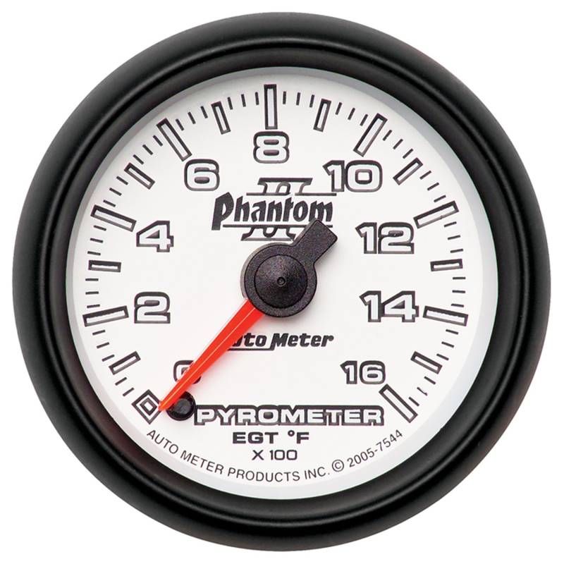 AutoMeter - AutoMeter GAUGE,PYROMETER (EGT),2 1/16",1600 Degrees F,DIGITAL STEPPER MOTOR,PHANTOM II 7544