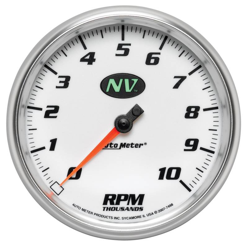 AutoMeter - AutoMeter GAUGE, TACHOMETER, 5" , 10K RPM, IN-DASH, NV 7498