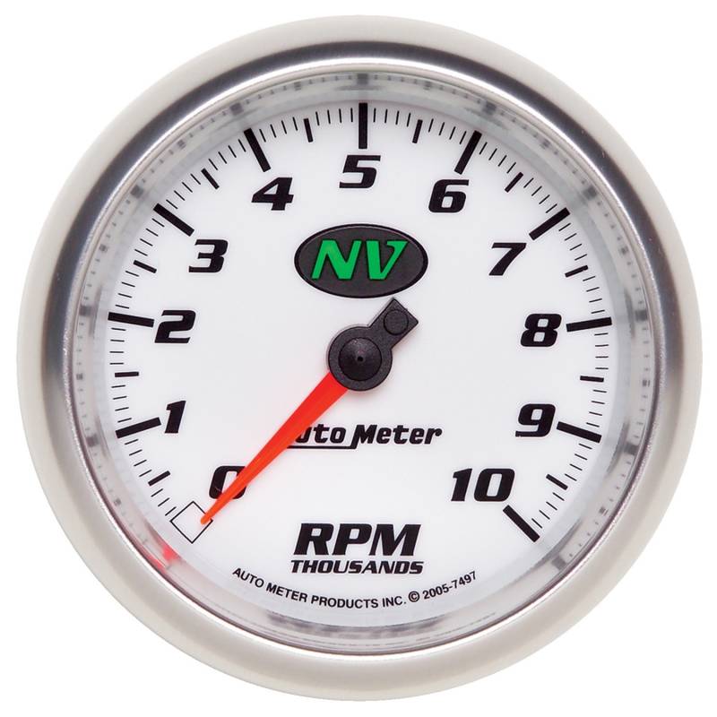 AutoMeter - AutoMeter GAUGE, TACHOMETER, 3 3/8" , 10K RPM, IN-DASH, NV 7497