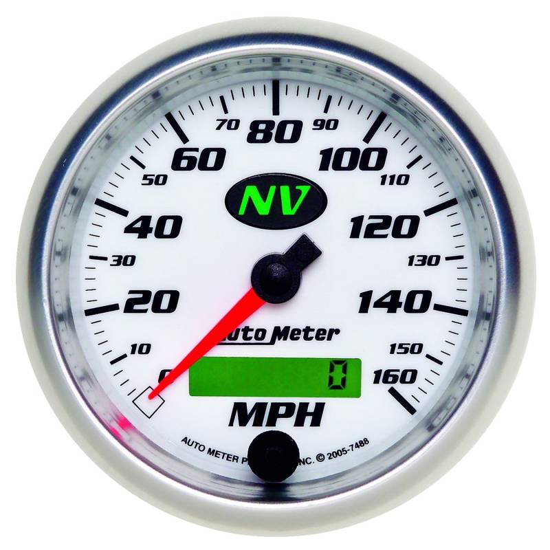 AutoMeter - AutoMeter GAUGE, SPEEDOMETER, 3 3/8" , 160MPH, ELEC. PROGRAMMABLE, NV 7488