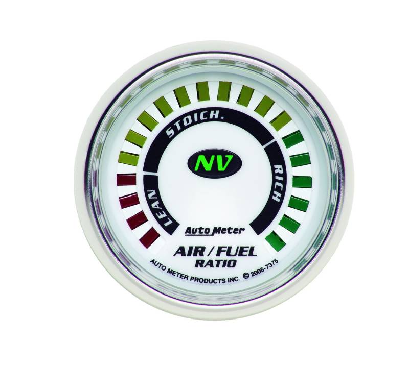 AutoMeter - AutoMeter GAUGE, AIR/FUEL RATIO-NARROWBAND, 2 1/16" , LEAN-RICH, LED ARRAY, NV 7375