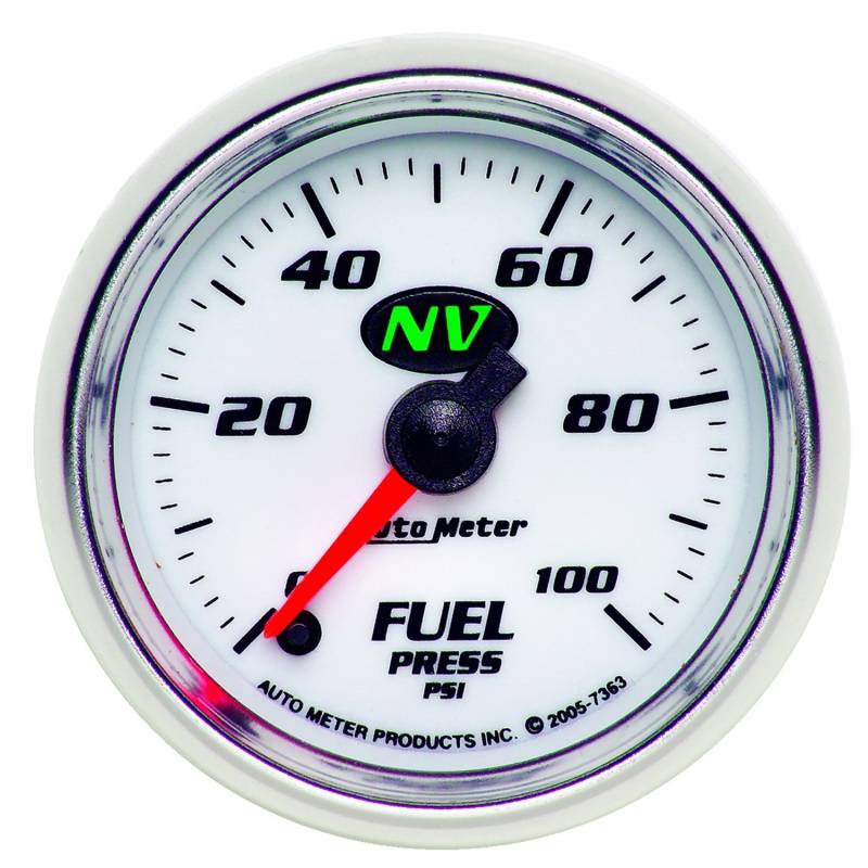 AutoMeter - AutoMeter GAUGE, FUEL PRESSURE, 2 1/16" , 100PSI, DIGITAL STEPPER MOTOR, NV 7363