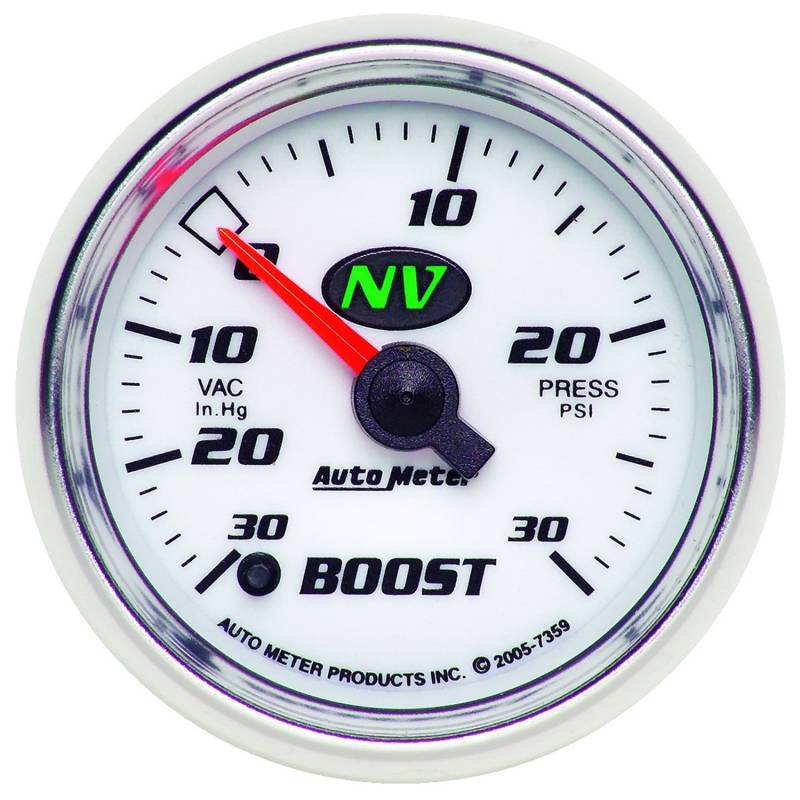 AutoMeter - AutoMeter GAUGE, VAC/BOOST, 2 1/16" , 30INHG-30PSI, DIGITAL STEPPER MOTOR, NV 7359