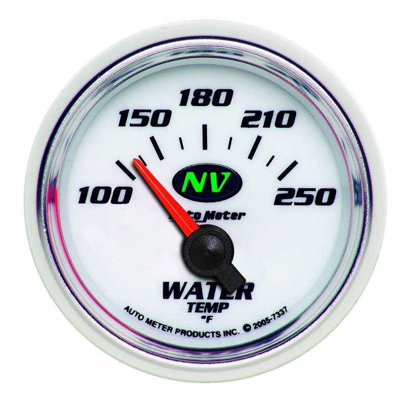 AutoMeter - AutoMeter GAUGE, WATER TEMP, 2 1/16" , 100-250 Degrees F, ELECTRIC, NV 7337